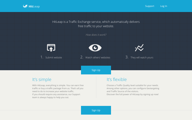 Get free web traffic signing up using my referral link